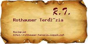 Rothauser Terézia névjegykártya